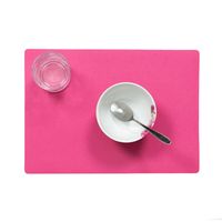 Stevige luxe Tafel placemats Plain fuchsia roze 30 x 43 cm