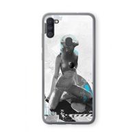 I will not feel a thing: Samsung Galaxy A11 Transparant Hoesje