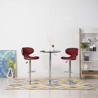 Barkrukken 2 st kunstleer wijnrood Barkrukken 2 st kunstleer wijnrood
