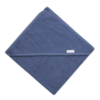 Badcape met naam - Silk Blue - 80 x 80 cm