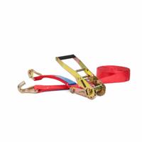 4tecx Spanband J-haak met ratel 50mm x 7m rood - 4065000036