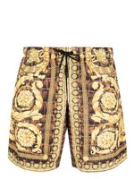 Versace short de bain à imprimé Baroccodile - Marron