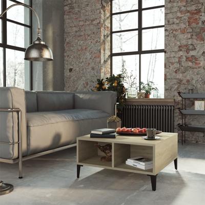 Salontafel 60x60x30 cm spaanplaat sonoma eikenkleurig