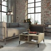 Salontafel 60x60x30 cm spaanplaat sonoma eikenkleurig
