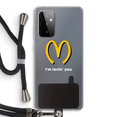 I'm lovin' you: Samsung Galaxy A72 5G Transparant Hoesje met koord