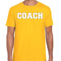 Bellatio Decorations Cadeau t-shirt voor heren - coach - geel - bedankje - verjaardag 2XL  -