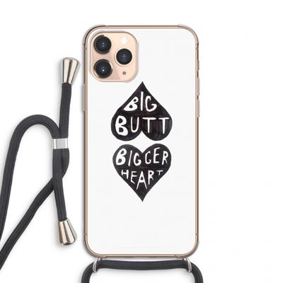 Big butt bigger heart: iPhone 11 Pro Transparant Hoesje met koord