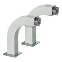 Tres Cuadro badrand koppelingen set 14 cm vierkant chroom Tres Cuadro badrand koppelingen set 14 cm vierkant chroom