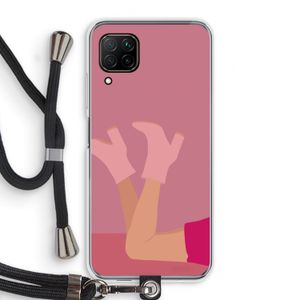 Pink boots: Huawei P40 Lite Transparant Hoesje met koord