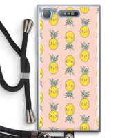 Ananas: Sony Xperia XZ1 Transparant Hoesje met koord