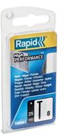 Rapid nr. 8 brads 25 mm, 1.000 stuks - 40109535 - 40109535