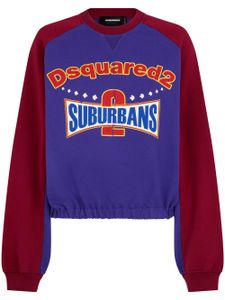 DSQUARED2 sweat en coton à imprimé graphique - Bleu