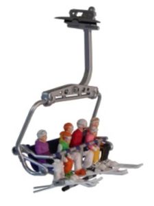 Figuren zittend ski's 6 stuks - Jaegerndorfer