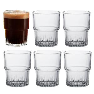 Duralex Koffie/espresso glazen Empilable - 18x stuks - transparant - 200 ml - Whiskey/Drink glazen