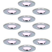 Set van 10 Venezia smart inbouwspots - IP65 waterdicht - 6 Watt 450 lumen - Wifi + Bluetooth - RGBWW - Google Home, Amazon Alexa en Siri - Chroom - Plafondspots