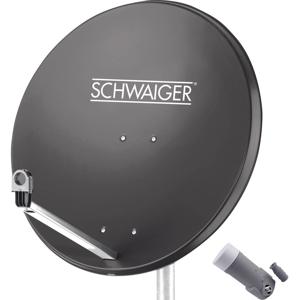 Schwaiger satellietinstallatie voor 1 satelliet -satellietschotel 80 cm, antraciet, LNB - 1 aansluiting