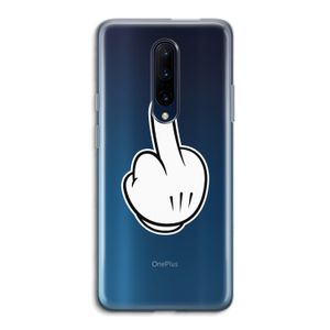 Middle finger white: OnePlus 7 Pro Transparant Hoesje