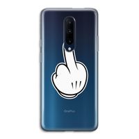 Middle finger white: OnePlus 7 Pro Transparant Hoesje