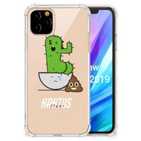 Apple iPhone 11 Pro Stevig Bumper Hoesje Cactus Poo - thumbnail