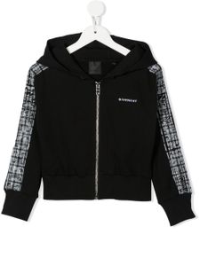 Givenchy Kids hoodie zippé à logo brodé - Noir