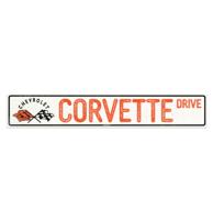 Corvette Drive Bord - Metalen Wandbord met Relief 91,5 cm