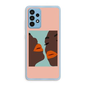 Orange lips: Samsung Galaxy A52 Transparant Hoesje