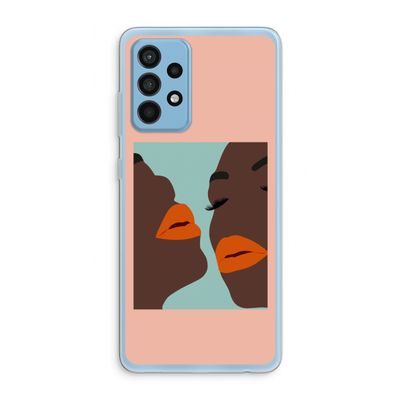 Orange lips: Samsung Galaxy A52 Transparant Hoesje