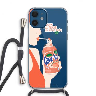Peach please!: iPhone 12 Transparant Hoesje met koord