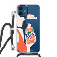 Peach please!: iPhone 12 Transparant Hoesje met koord