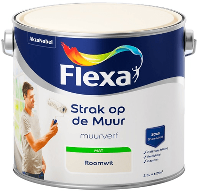 flexa strak op de muur muurverf zandsteenbruin 2.5 ltr
