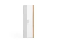 Kledingkast voor bij bedkast 50x56x208 cm wit/bruin