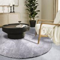 Vloerkleed Olaf Rond Lichtgrijs Ø 160 Cm Hoogpolig Home Collectie - Dekbed-Discounter.nl