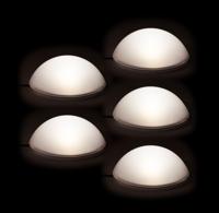 Solar Set 5 Ballen Halfrond 15 x 15 x 5.5 cm Warm Wit Anna's Collection - Annas collection