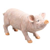 Varken tuin beeldje - voor binnen/buiten - 36 x 17 cm - dieren tuinbeelden
