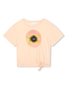 Chloé Kids t-shirt en coton biologique à imprimé graphique - Rose