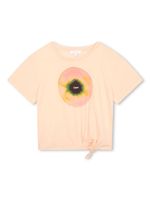 Chloé Kids t-shirt en coton biologique à imprimé graphique - Rose