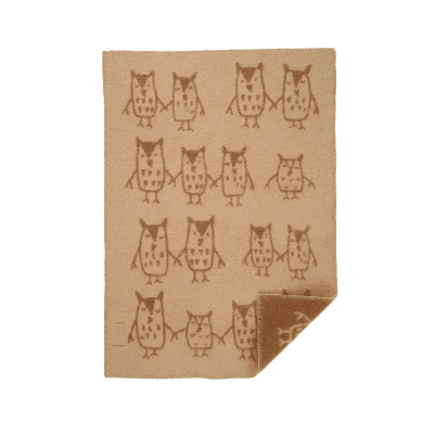 Klippan wiegdeken wol hand in hand-Taupe