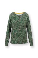 Pip Studio Tina Top Lange Mouw Daisy Dreams Groen S