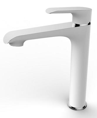 Wiesbaden Tarma eenhendel-wastafelmengkraan hoog wit/chroom Wiesbaden Tarma eenhendel-wastafelmengkraan hoog wit/chroom
