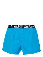 Versace short de bain à bande Greca - Bleu - thumbnail