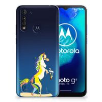 Motorola Moto G8 Power Lite Telefoonhoesje met Naam Horse Color - thumbnail