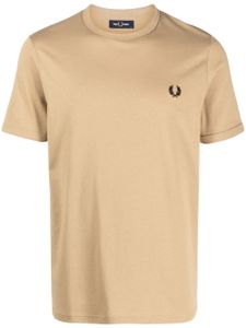 Fred Perry t-shirt en coton à logo brodé - Tons neutres