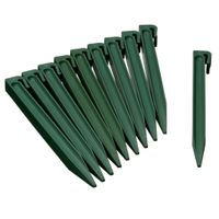Grondpennen voor borderranden groen H26,7x1,9x1,8 cm set 10 stuks - thumbnail