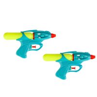 2x Waterpistool/waterpistolen gekleurd 19 cm - Waterpistolen