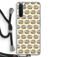 Slapende poes: Oppo A91 Transparant Hoesje met koord