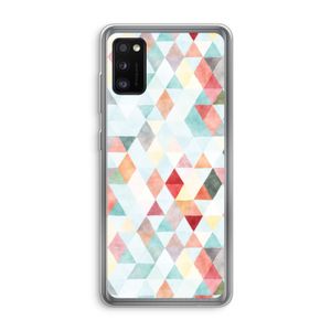 Gekleurde driehoekjes pastel: Samsung Galaxy A41 Transparant Hoesje