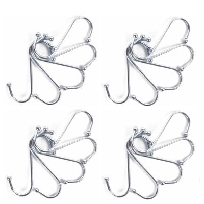 20x s-haken / ophanghaken - 5-delig - van metaal - 100 mm