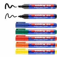 Edding Colourful Flipchart Kit permanente marker Gesorteerd Zwart, Blauw, Groen, Oranje, Rood, Geel 7 stuk(s)