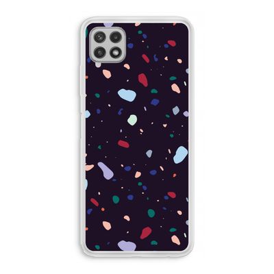 Dark Rounded Terrazzo: Samsung Galaxy A22 4G Transparant Hoesje