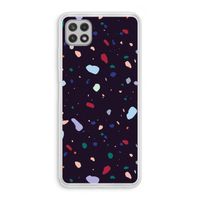 Dark Rounded Terrazzo: Samsung Galaxy A22 4G Transparant Hoesje